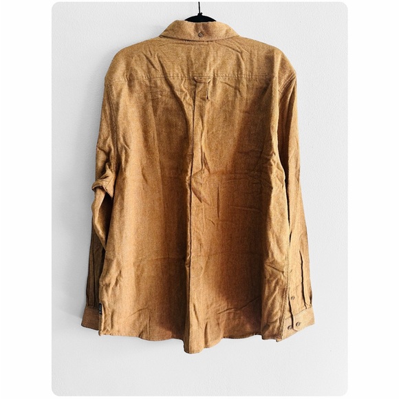 ★ NWT Ben Sherman Long-Sleeve Twill Flannel Shirt - Light Brown ★ - Picture 10 of 15